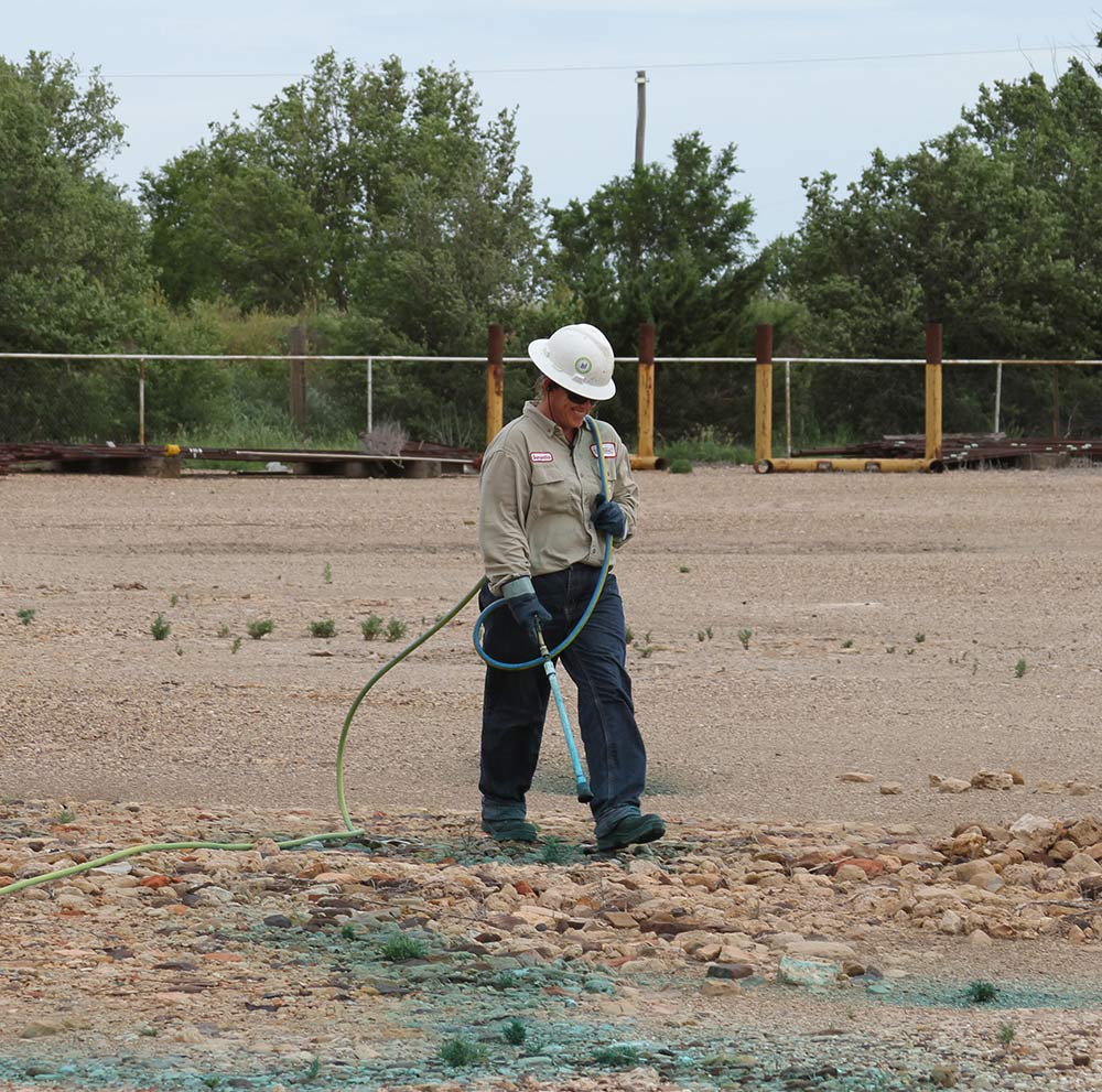 Bare ground weed control spraying